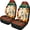 Horse Sunflower Aztec Pattern, variant on XYZCANDO Chic 2 Pack Front Car Seat Covers with Tropical Palm Sunset Print - Breathable Durable Protection For All Seasons