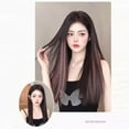 thumbnail image 4 of Real Silk Wig-Hair Extensions Real Human Hair Remy Wire in Hair Extensions Secret Fish Line Hair Piece with 2 Clips Long Straight 20 Inch, One-Piece Ear-Dyeing Wig Flax Gold, Plasticwedding, 4 of 9