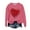 Hot Pink, variant on Dgankt Valentine's Day Shirts for Women Round Neck Long Sleeve Shirts Casual Loose Womens Tops,Sizes S-5XL