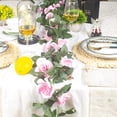 thumbnail image 3 of 4Pcs(32 FT) Artificial Rose Vine Fake Flower Garland Hanging Rose Ivy Hanging Baskets Wedding Arch Garden Background Decor (Red), 3 of 5