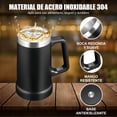 thumbnail image 3 of Tarro Cervecero de Acero Inoxidable (2 Pz), Vasos Térmicos para Bebidas, Material 304, Doble Pared Térmica, Tarro de Cerveza, Tazas para Café., 3 of 4