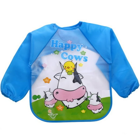 

nsendm Sleeve Waterpro Bib Toddler Long Feeding Apron Girls Boys Kids Of Smock Cartoon Baby Care Father s Day Stuff B One Size