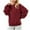 Wine, variant on Women's Essentials Hoodie for Casual Loose Lantern Sleeve Solid Color Thin Hoodie Sweatshirts Fashion Tops