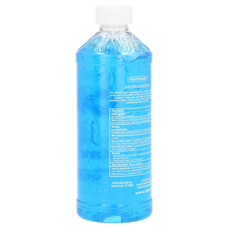 Fruit of the Earth Aloe Vera Cool Blue Gel Burn Relief, 20 Oz. HSA/FSA  Eligible - Walmart.com