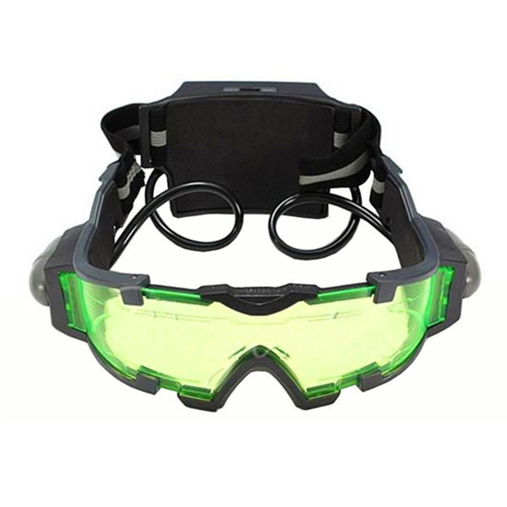 Adjustable LED Night Vision Glass Goggles Hunting Flipout Light