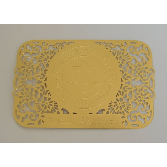 Feng Shui Wealth Talisman on Gold Talisman Card
