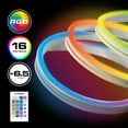 thumbnail image 3 of Xtreme 6.5ft Lit Multicolor Neon LED Strip, Customizable, 20 Flash Modes, 0.25 lb, Remote Control, 3 of 6