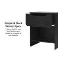 thumbnail image 5 of Walker Edison Modern Scandi 1-Drawer Nightstand, Black, 5 of 20