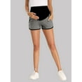 thumbnail image 4 of Women'S Maternity Shorts over Belly Pregnancy Lounge Workout Running Pajama Sleep Shorts with Pockets Grey M, 4 of 5