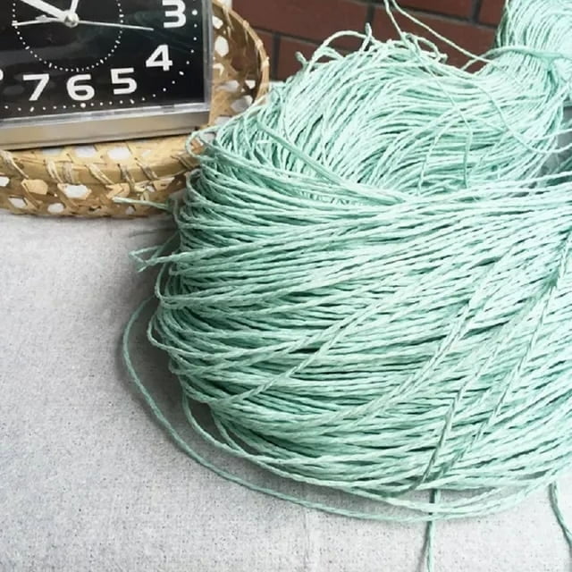 600 Meter 500g Summer Raffia Yarn Crochet Natural Straw Threads Handcrafts For DIY Knitting Hat Handbag Basket Rattan Material
