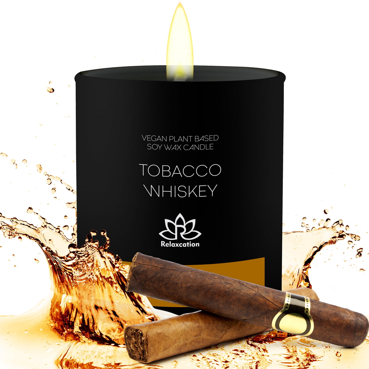 Natural Soy Wax Candle in Glass Jar Candle with Aromas (Tobacco