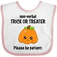 thumbnail image 3 of Inktastic Non-Verbal Trick or Treater with Cute Pumpkin Boys or Girls Baby Bib, 3 of 4