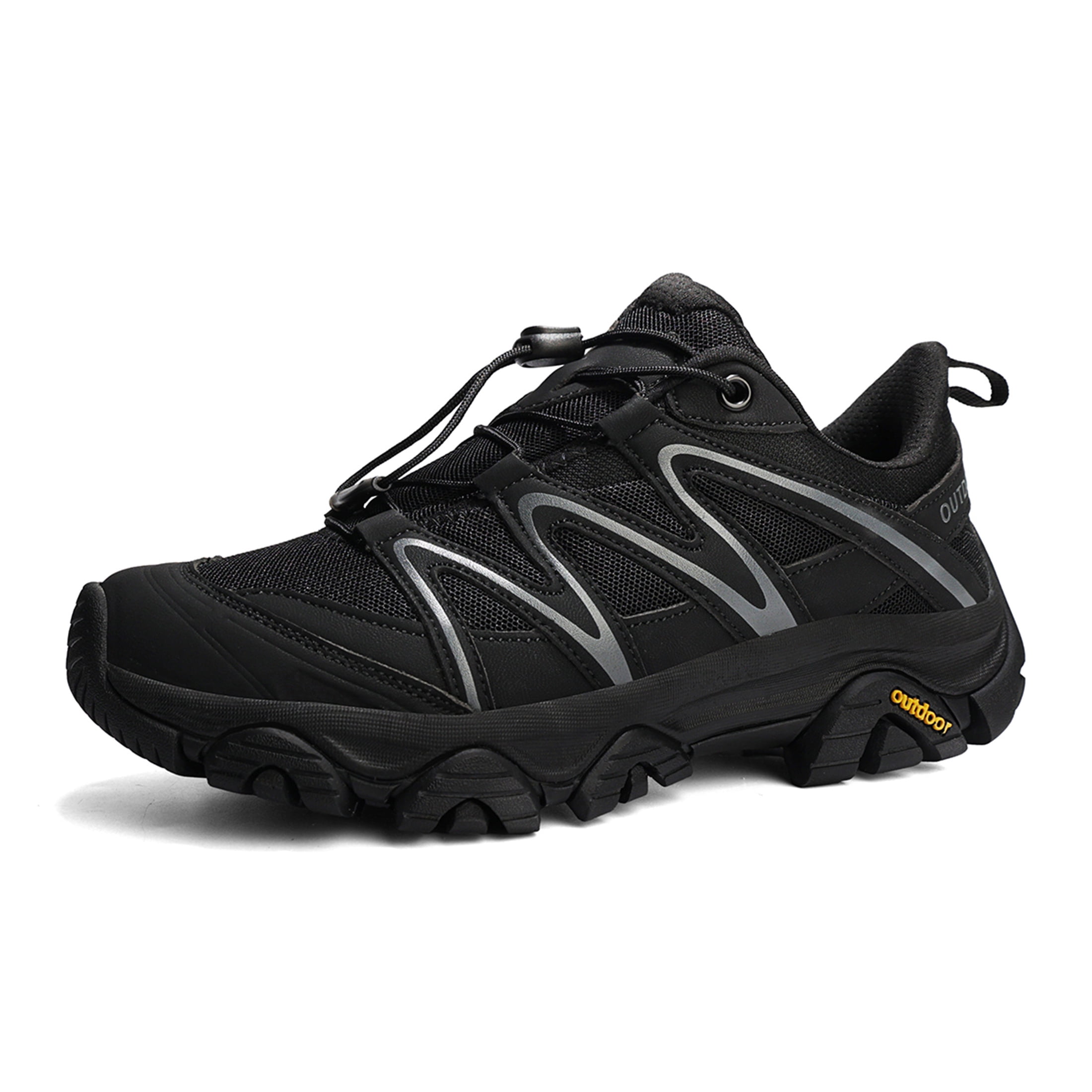 Knixmax Unisex Hiking Shoes, Black, Women 12 / Men 10 