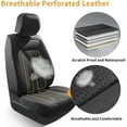 thumbnail image 4 of JIAMAOXIN Car Seat Covers Front Pair, Breathable Leather Automotive Front Seat Covers for Comfortable Driving, Universal Auto Interior Fit Most Kinds of Vehicles, SUV, Trucks, Sedans (Black), 4 of 5