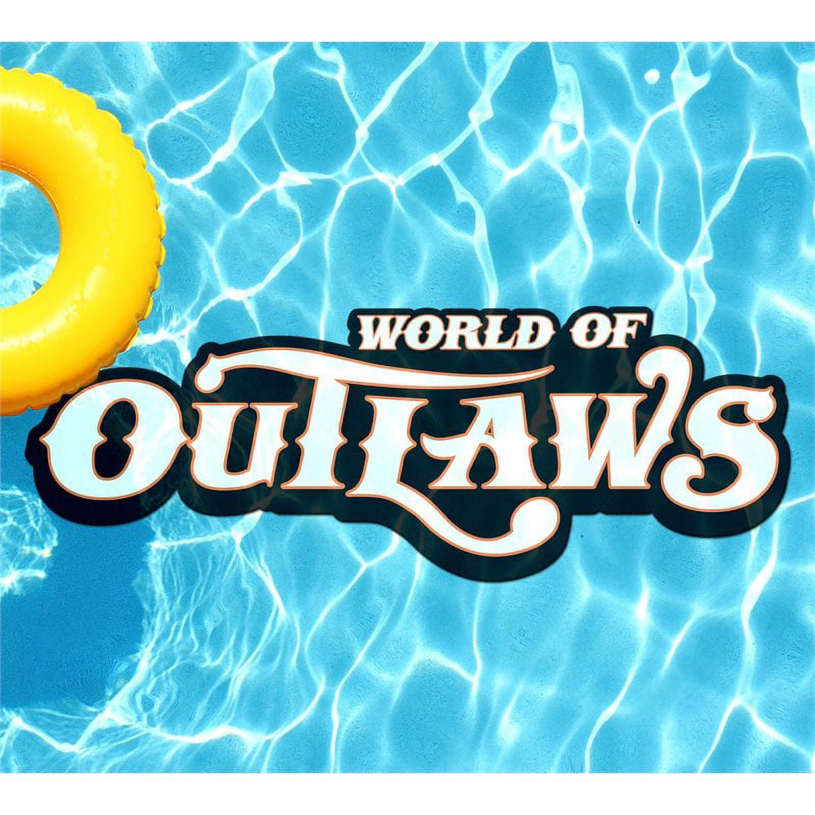 Slick Woody's World of Outlaws Logo Vinyl Underwater Pool Mat in White/Black - WOOPT1001