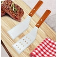 thumbnail image 5 of 2 Pcs Stainless Steel Spatula with Wooden Handle, Happon Cooking Shovel Frying Shovel Steak Shovel Pizza Shovel Baking Tool for Cooking, 5 of 7