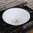 thumbnail image 1 of Elimax Funnel Shaped Porcelain Ceramic Sink Bowl on Flush Base with Gold Pop-up Drain - 303+P01G, 1 of 4
