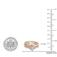 thumbnail image 5 of Dazzlingrock Collection Round White Diamond Marquise Shape Bridal Engagement Ring Set for Women (0.33 ctw, Color I-J, Clarity I1-I2) in 14K Rose Gold, Size 4, 5 of 6