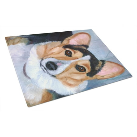 

Caroline s Treasures Pembroke Corgi Seriously Glass Cutting Board Large