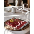thumbnail image 6 of Red Sunshine Sunflower Cloth Napkins Set of 4 Reusable Dinner Napkins, Pastoral Bees Farmhouse Floral Cocktail Napkin Washable Table Napkins for Wedding/Holiday Party/Baby Shower 20"x20", 6 of 7