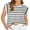 01-White Striped, variant on Cap Sleeve Tops for Women Summer Top Basic Tee Shirts Casual Tank Loose Fit 2025 Fashion Shermie