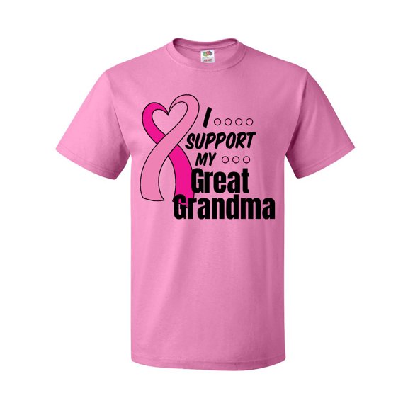 Inktastic Breast Cancer Awareness I Support My Great Grandma T-Shirt