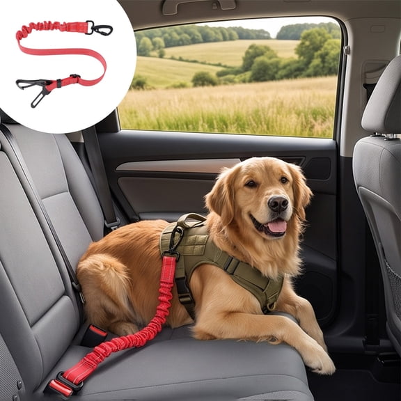 Pet Car Seat Belts Elastic for Medium and Large Dogs