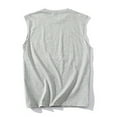 thumbnail image 3 of BiZtdJrK Men's Big and Tall Cotton Tank Shirts Solid Sleeveless Gym Training Shirts Loose Comfy Casual Tank Top on sale Gray XXXXL, 3 of 4