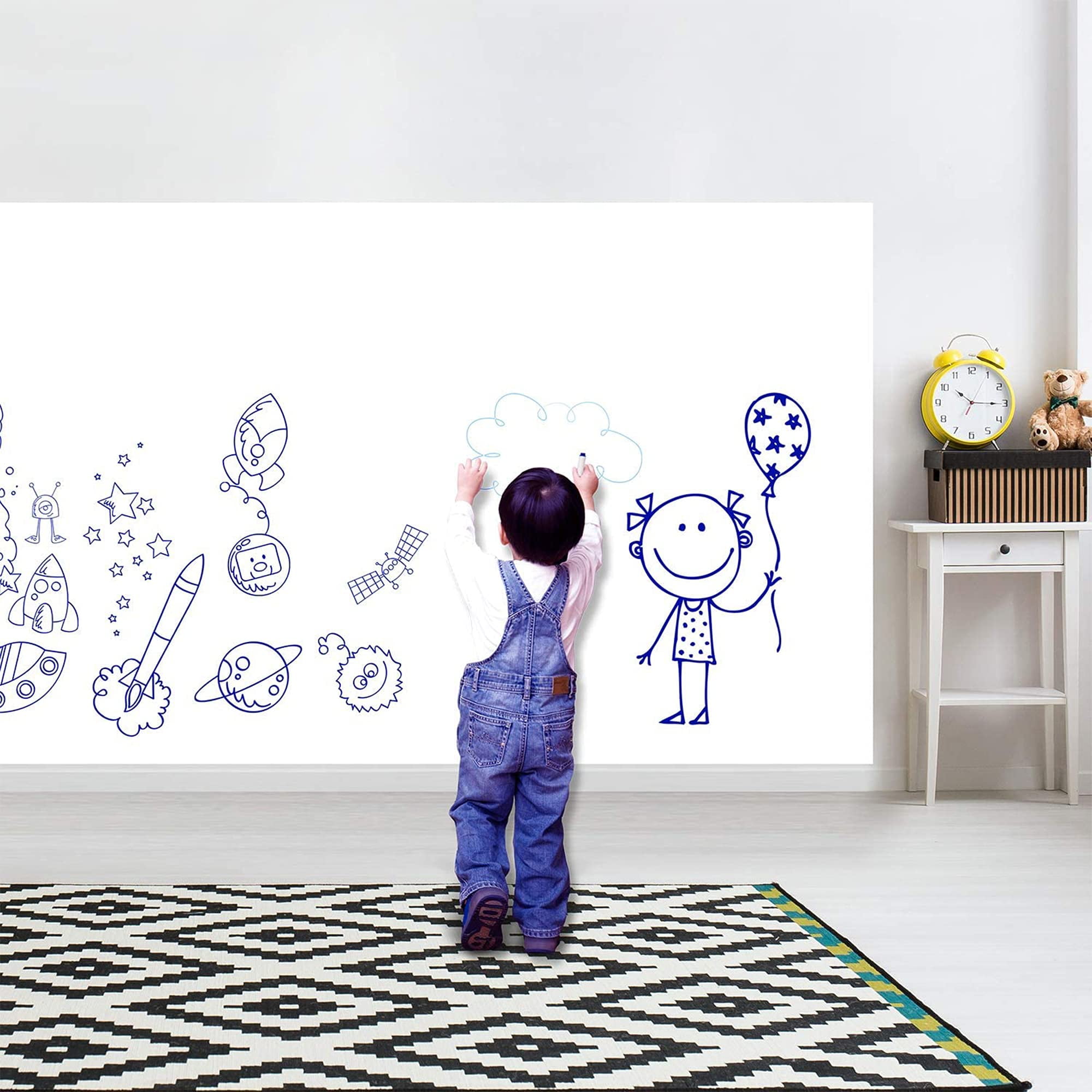 Heart Dry Erase Wall Decal Mural Productive Kids Writable Removable De –  American Wall Designs