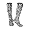 thumbnail image 4 of Daiia Sports Socks Black White Halloween Printed Novelty Crew Socks for Men Women Knee High Socks Cotton Socks Soft & Breathable Support Unisex Socks, 4 of 9