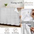 thumbnail image 6 of Buffalo Plaid Cabinet Curtains 28"W x 35L, Farmhouse Grey Checkered Vintage Rustic Under Sink Skirt for Bathroom Vanity Kitchen Self Adhesive, Dust-Proof Privacy Curtain for Closet Shelves Laundry, 6 of 9