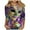 A58 Purple, variant on Cadancy Mardi Gras Shirt for Women Plus Size Trendy Graphic Casual Shirts 3/4 Sleeve Crew Neck Carnival Blouse Holiday Funny Rave Party Outfits Tops