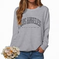 thumbnail image 2 of Towmus Women's Oversized Sweatshirt Los Angeles California Casual Long Sleeve Raglan Shirts Cool Letter Print Pullover Tops, 2 of 5