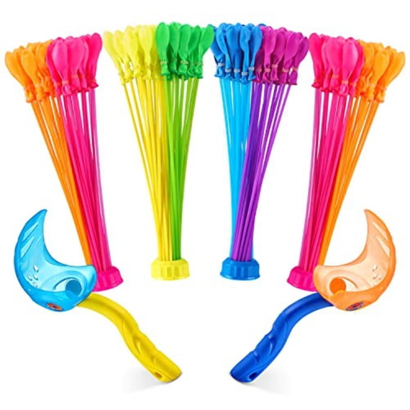 Bunch O Balloons Neon Colors with 2 Launchers   4 Pack Water Balloons , for Outd