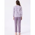 thumbnail image 4 of DARING DIVA Lounge Cotton Striped Long Sleeve Pants Set Sleepwear M Dot, 4 of 7