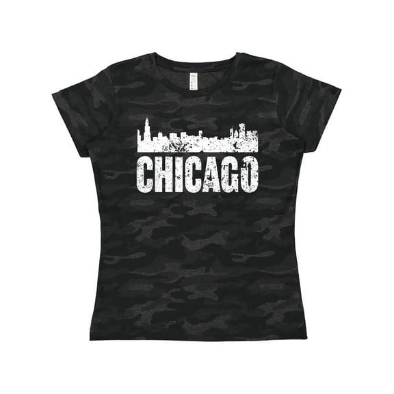 Inktastic Chicago Skyline Grunge Women's T-Shirt