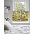 thumbnail image 3 of Lemon 2 Panel Kitchen Curtains for Small Windows, Farmhouse Vintage Summer Retro Fruits Yellow Brown Bathroom Tier Curtain, Short Window Treatment for Bedroom/Living Room 55"x24", 3 of 6
