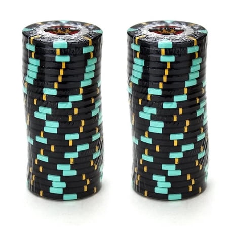 Brybelly  13.5 g Rock & Roll Clay Composite 10 Dollar Poker Chips - Pack of 25