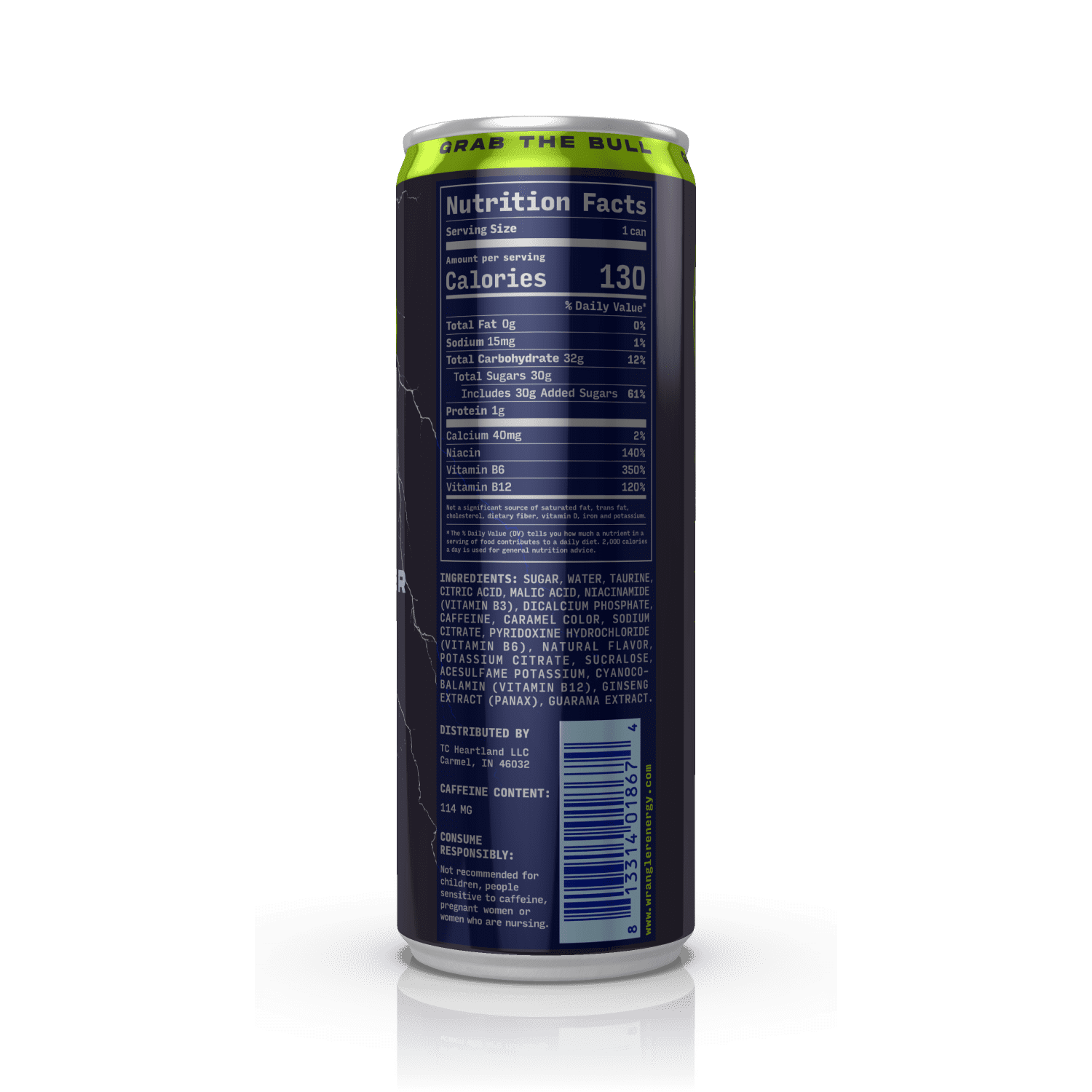 Wrangler Energy Drink, 12 fl. oz. Can, 114mg Caffeine, Taurine & B Vitamins