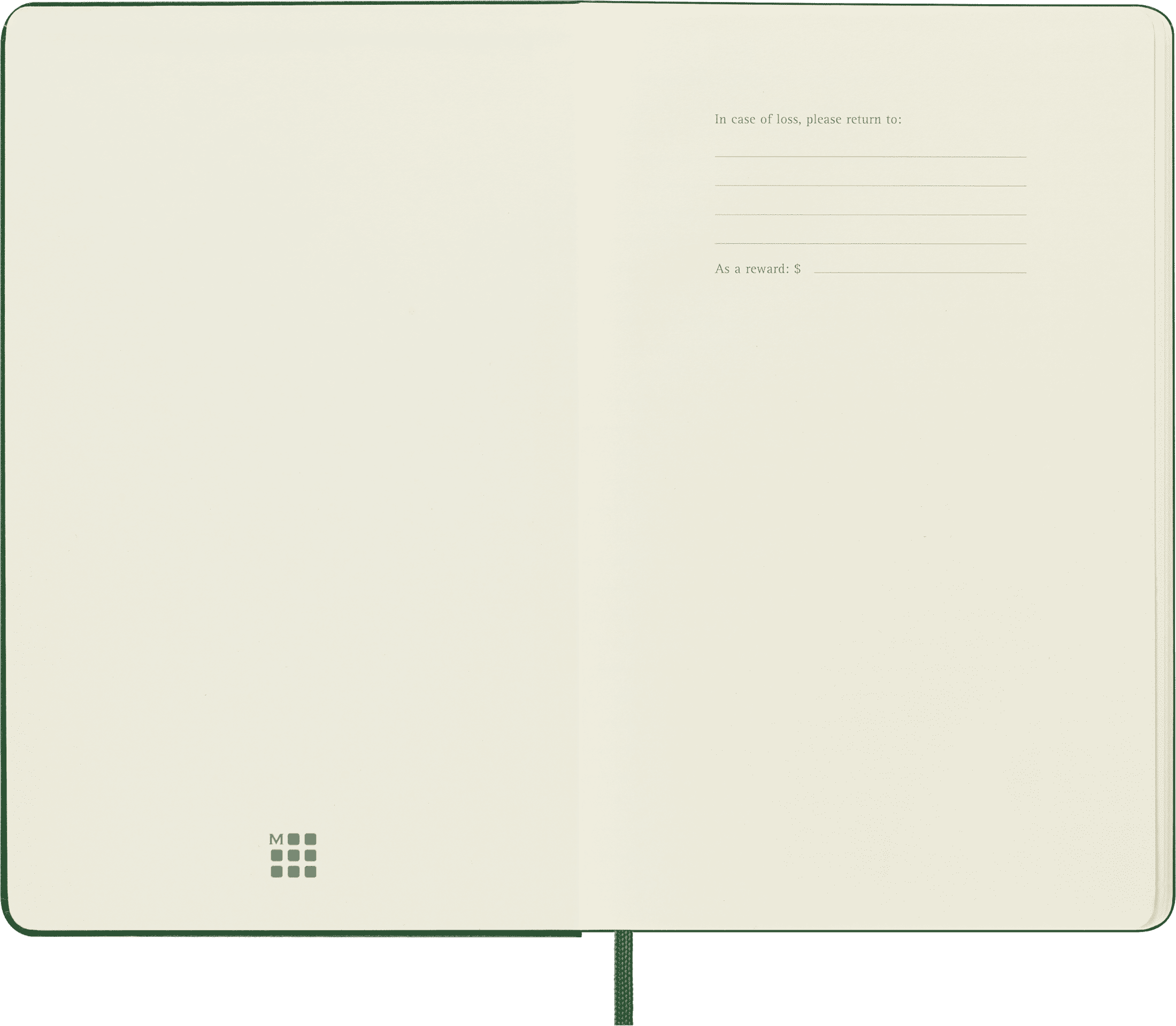 Moleskine Classic Notebook, Hard Cover, Large (5" x 8.25"), Dotted, Myrtle Green