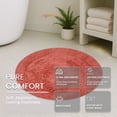 thumbnail image 3 of HOME WEAVERS Waterford Collection Cotton Round Bath Rug, 30" Round, Coral, 3 of 9