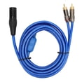 thumbnail image 2 of Cable de sonido XLR macho a RCA doble 1 XLR macho de 3 pines a RCA doble macho Y Cable divisor para altavoz doméstico, 2 of 5
