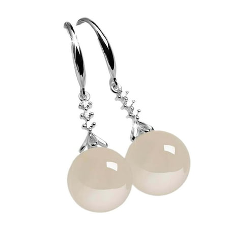 AYYUFE 6 Pairs Agate Earrings Not Prone to Allergies Graceful Exquisite Fine Workmanship Shiny Hook Earrings for Jewellery White
