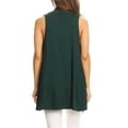 thumbnail image 5 of Moa Collection Women's Casual Open Draped Front Solid Cardigan Vest, 5 of 7