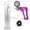 Purple + Protected Gauge, variant on LeLuv Maxi Penis Pump w/ Blue Handle, Clear Hose | TPR Sleeve | 9" x 2.00" Cylinder