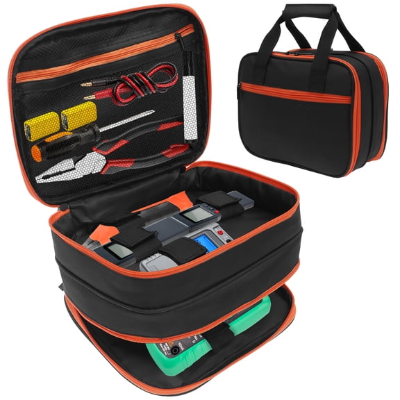 Circuit Tester Carrying Case for ET310/80101/80016 Circuit Breaker Finder Portable Double Layer Electrical Tester Storage Carrying Organizer for Battery Digital Multimeter