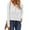 *White, variant on ClodeEU Womens Tunic Square Neck T Shirts,Long Sleeve Button Ribbed Knit Slim Tee,Fashion Trendy Outfits White,Womens Plus XL