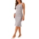thumbnail image 4 of INSPIRE CHIC Vestido elegante de tweed sin mangas con cuello barco para mujer en púrpura, talla L, 4 of 6