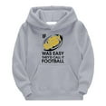 thumbnail image 2 of QITESHIPIN Unisex Kids Football Letter Print Pullover Hoodie Super Bowl Graphic Pocket Casual Sweatshirt Grey,13-14 Years, 2 of 3