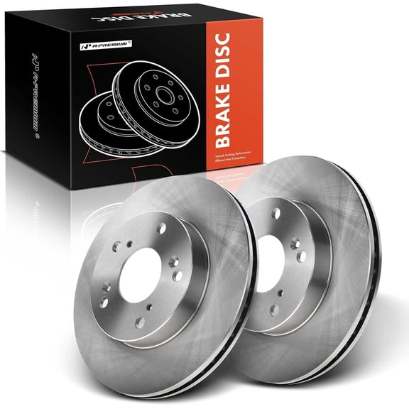 A-Premium Front Disc Brake Rotors Set Compatible with Honda Civic 2012-2015 Acura ILX 2013-2015 1.5L 1.8L Only 2-PC